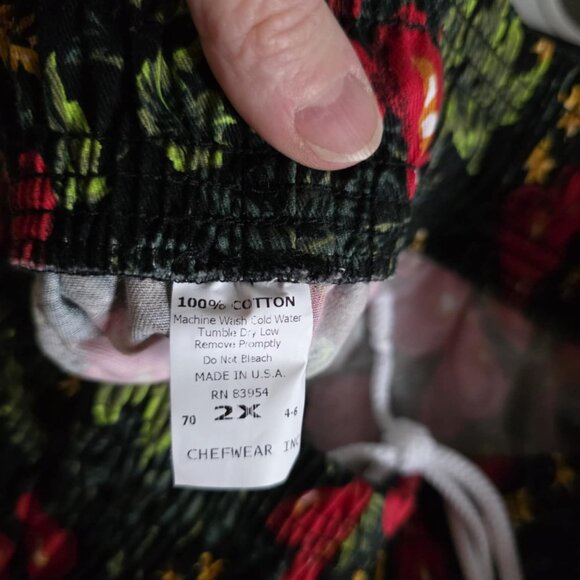 EUV Vintage Chef's Wear Chef's Pants Tomato Design - Picture 2 of 7